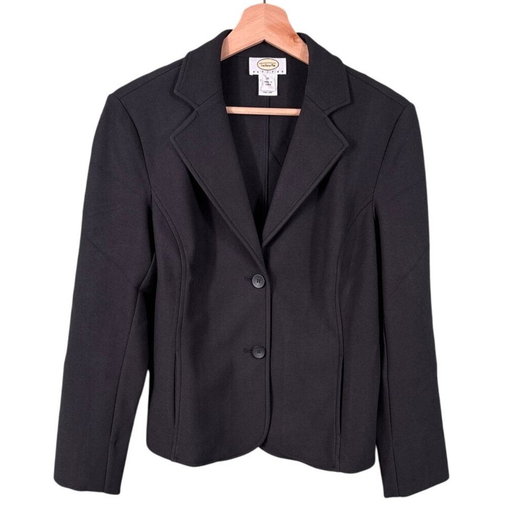 Talbots Petites Womens Size Medium Single Breasted 2-Button Office Blazer Jacket
